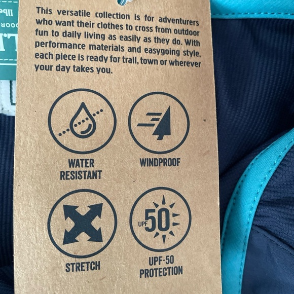 New L.L. Bean Men’s Navy Hooded Wind Shirt Size Small - Picture 4 of 9